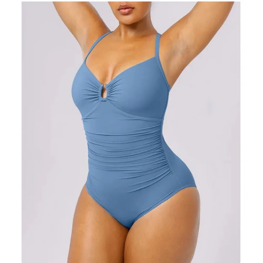 NWT ShapeLLX Smart Sculpt™ U-Ring Cut Out Shaping Swimsuit Sz XXL